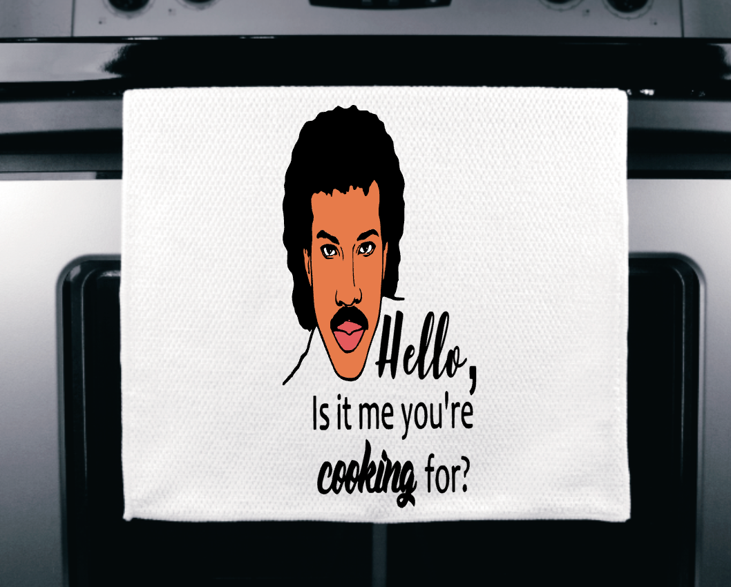 Hello Cutting Board, Kitchen Towel, Welcome Mat