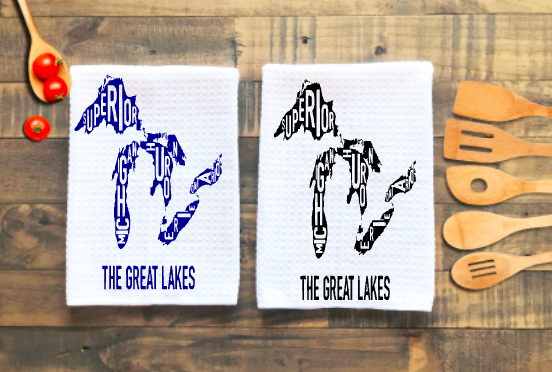 Michigan Themed Microfiber Kitchen Towel