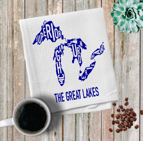 Michigan Themed Microfiber Kitchen Towel