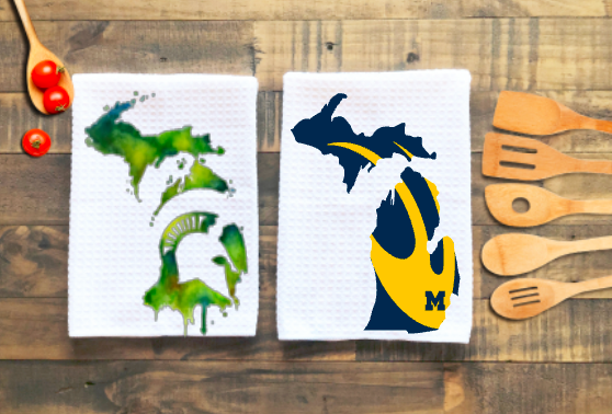 Michigan Themed Microfiber Kitchen Towel