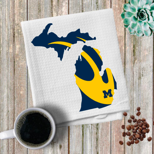 Michigan Themed Microfiber Kitchen Towel
