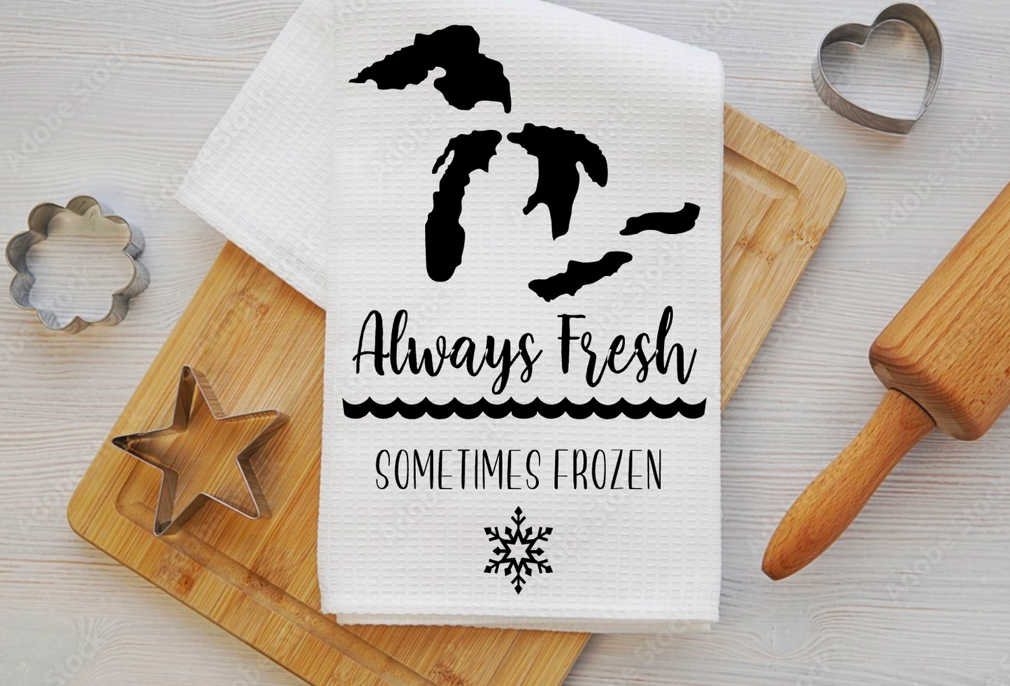 Michigan Themed Microfiber Kitchen Towel