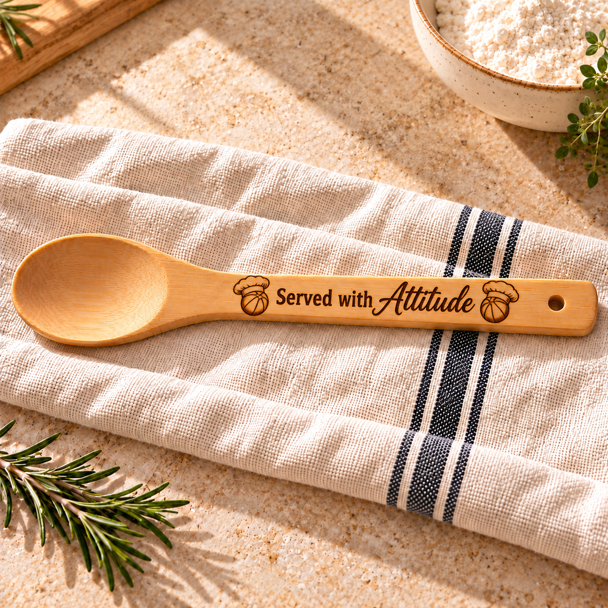 Detroit Sports Themed Engraved Wooden Spoon