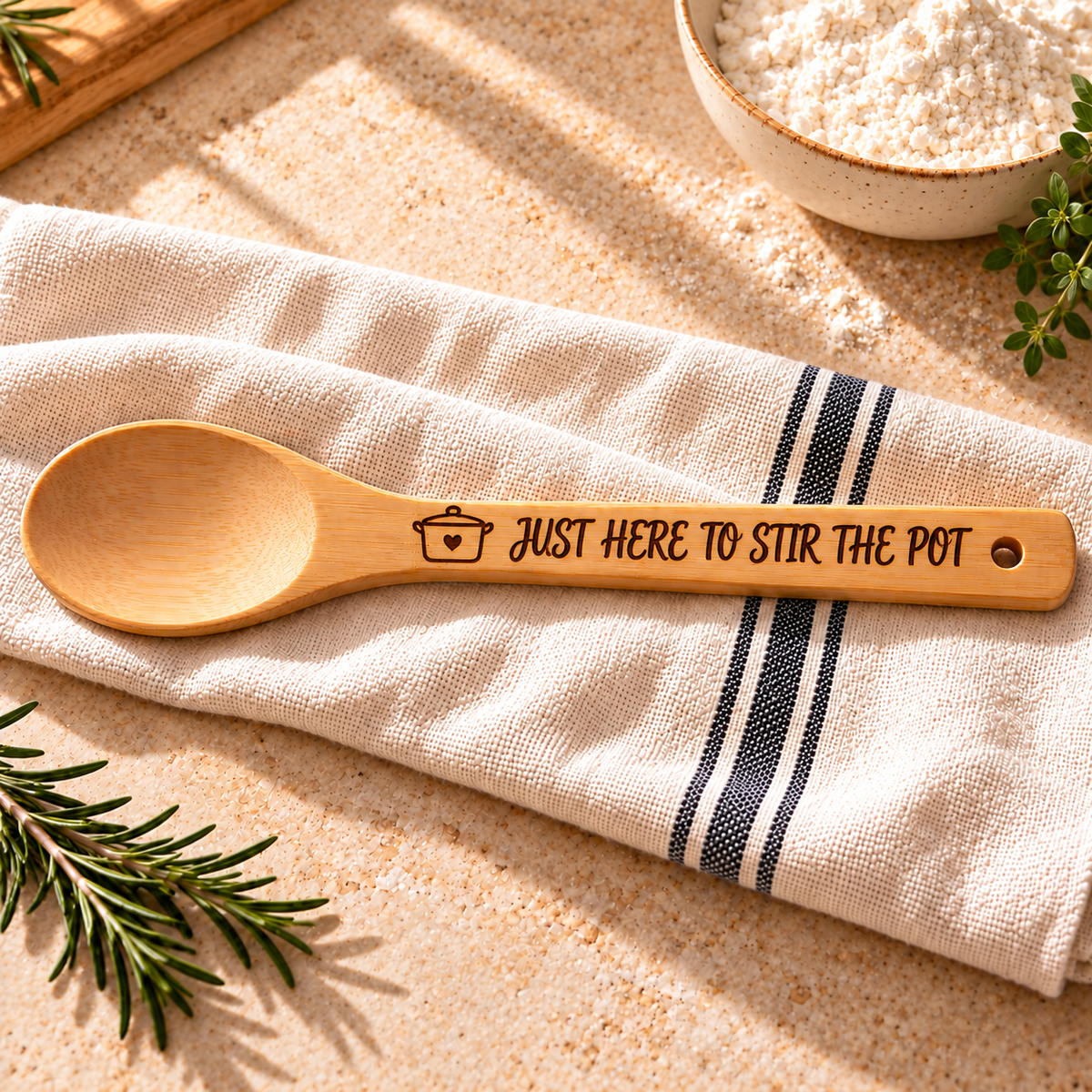 Sassy Sayings Engraved Wooden Spoon