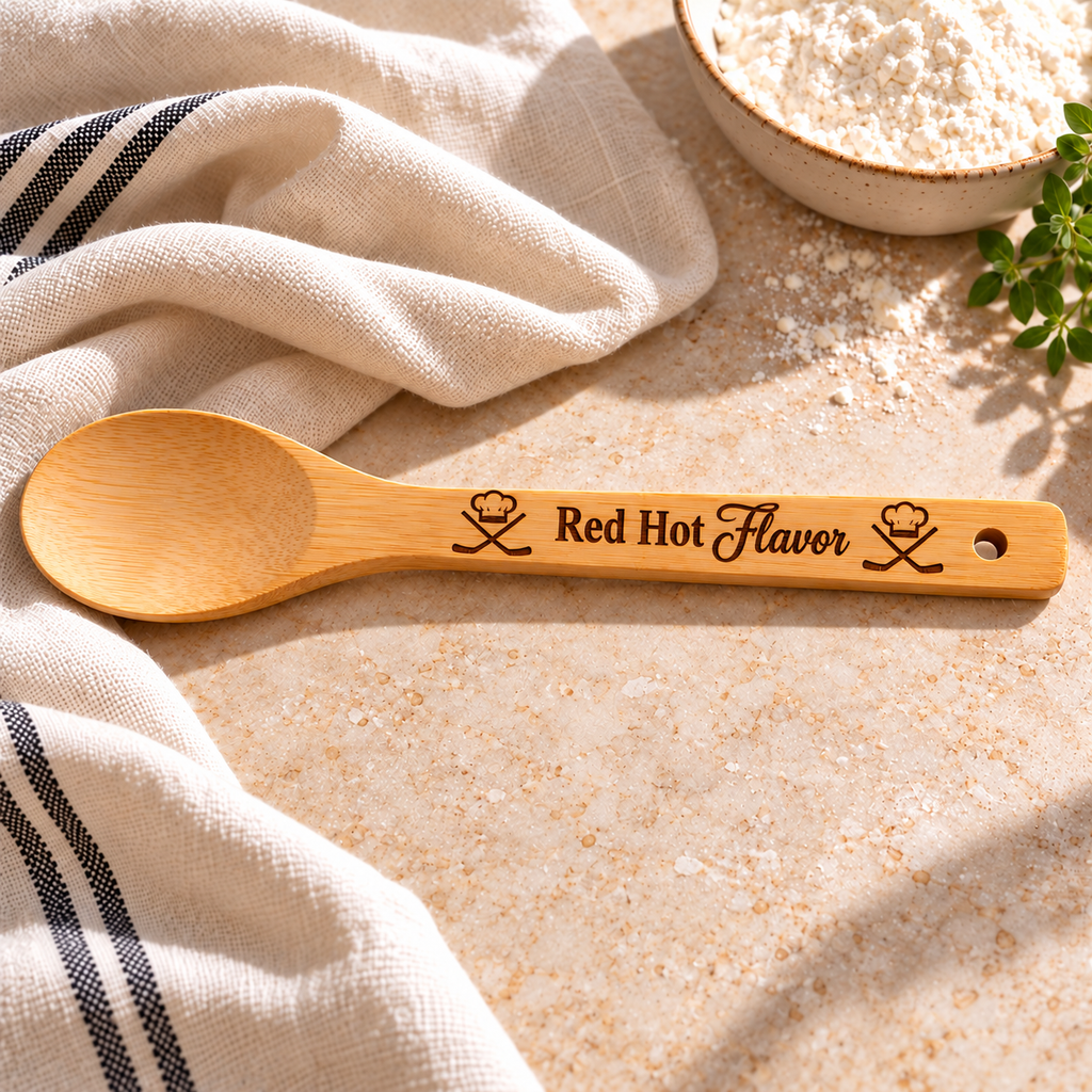 Detroit Sports Themed Engraved Wooden Spoon