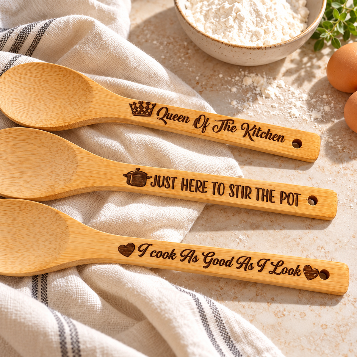 Sassy Sayings Engraved Wooden Spoon