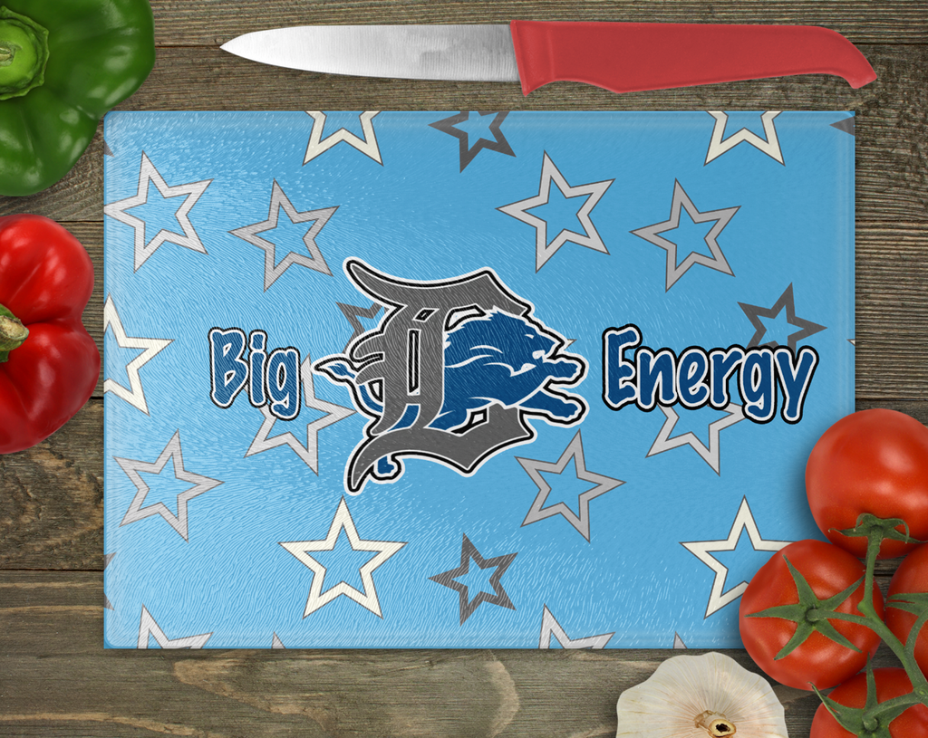 Detroit Lions "Big D Energy" towel OR cutting board