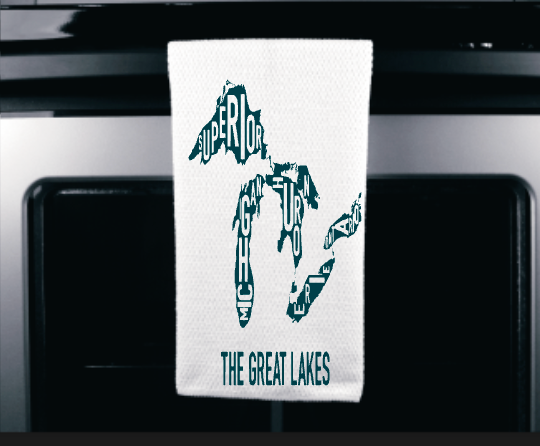 Michigan Themed Microfiber Kitchen Towel
