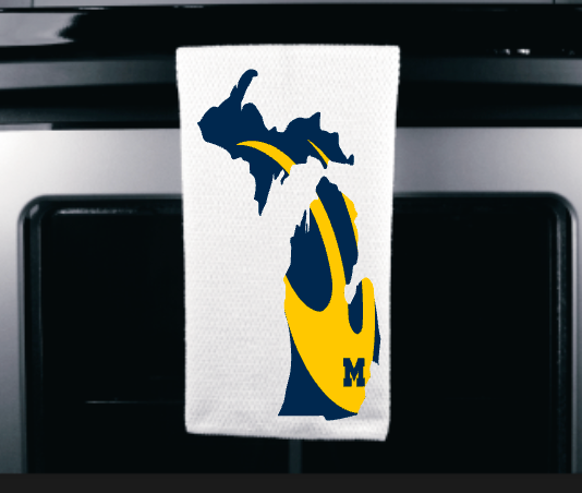 Michigan Themed Microfiber Kitchen Towel