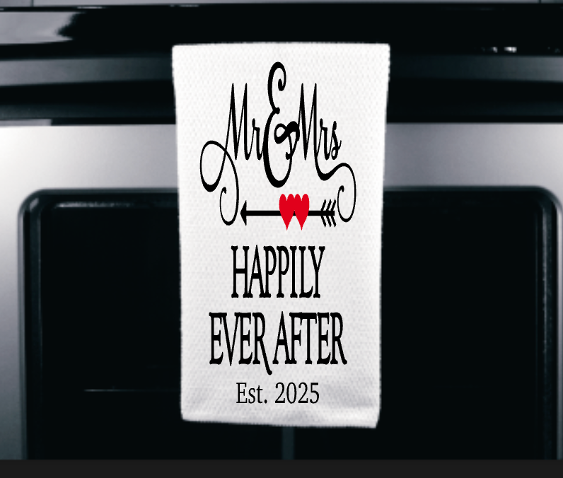 Happily Ever After Microfiber Kitchen Towel