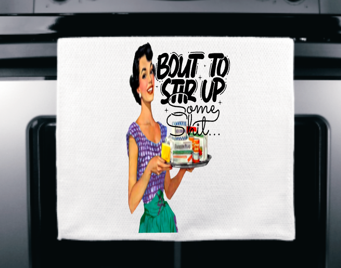 Retro Housewives Microfiber towel