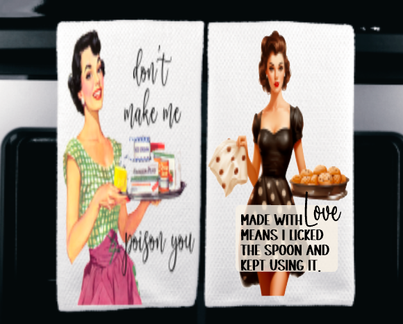 Retro Housewives Microfiber towel