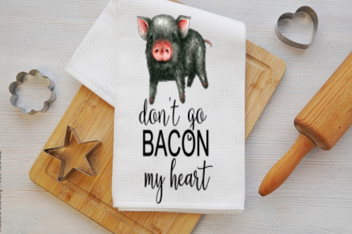 Pork Themed Microfiber Kitchen Towels