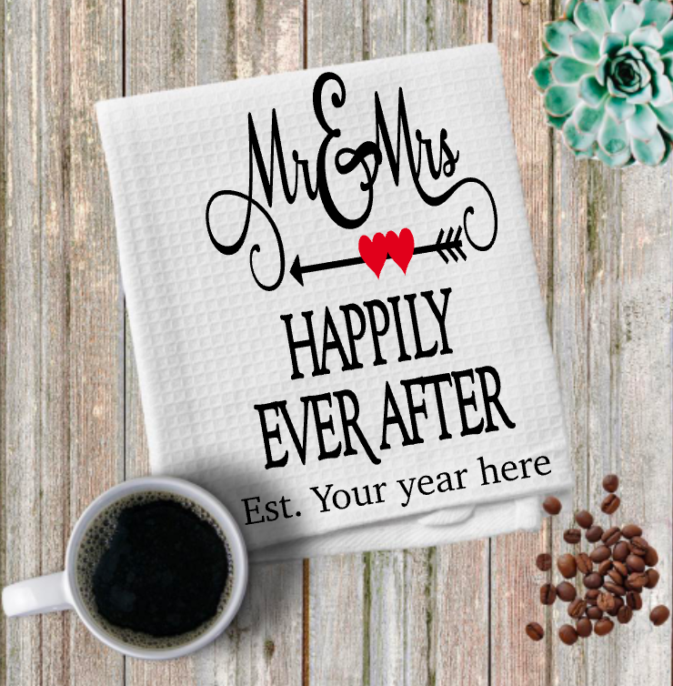 Happily Ever After Microfiber Kitchen Towel