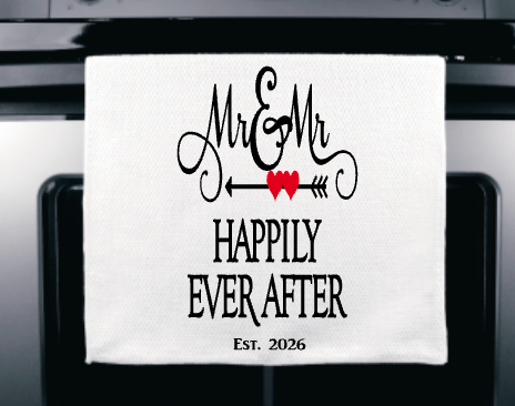 Happily Ever After Microfiber Kitchen Towel