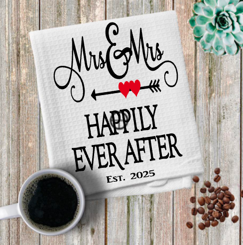 Happily Ever After Microfiber Kitchen Towel