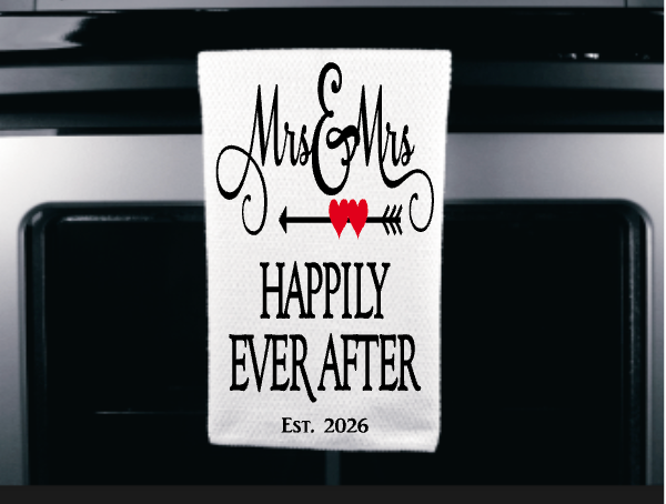 Happily Ever After Microfiber Kitchen Towel