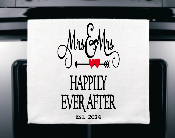 Happily Ever After Microfiber Kitchen Towel