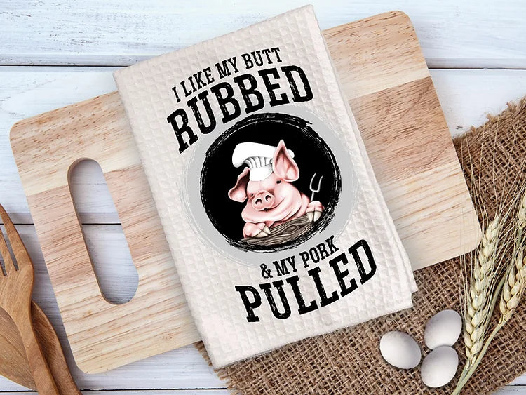 Pork Themed Microfiber Kitchen Towels