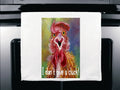 Oh Cluck No! Chicken and Rooster Themed Microfiber Kitchen Towel