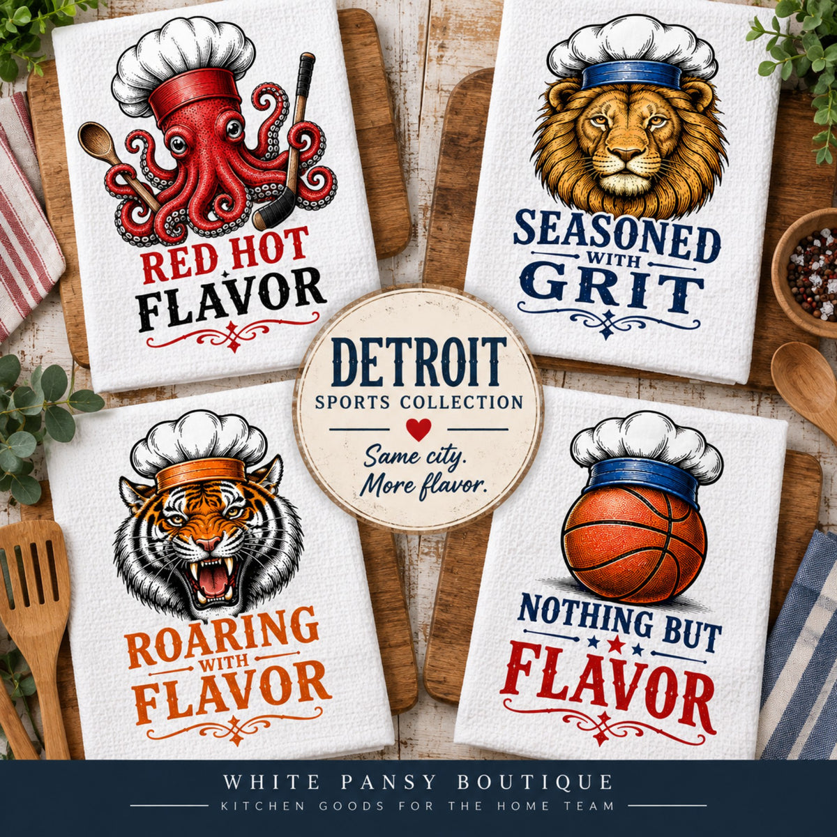 Detroit Sports Teams Towels; Lions, Tigers, Pistons, Red Wings ... Oh My!